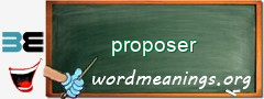 WordMeaning blackboard for proposer